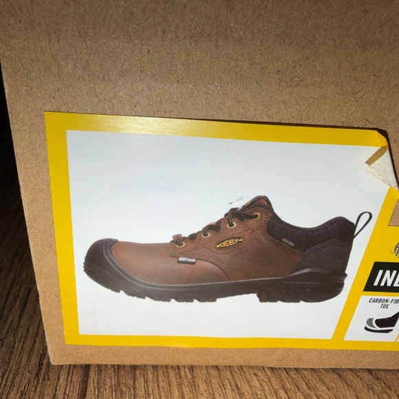 KEEN Men's Dark Brown Work Boots Utility Footwear NEW in‎ Box Size 10.5EE - Picture 4 of 14